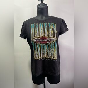 Harley-Davidson Black Tee with Vibrant Logo
